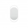 Овальное зеркало в белой металлической раме Эвелин в интернет-магазине «Зеркала с подсветкой» фото